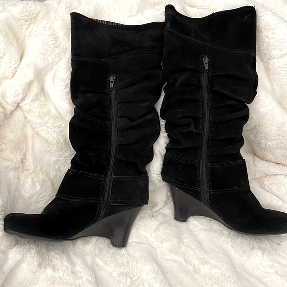 NAUGHTY MONKEY BLACK D-RING BOOTS - Picture 3 of 7